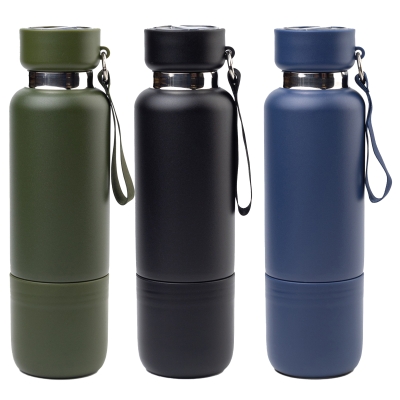 SİYAH 500 ML BARDAKLI TERMOS