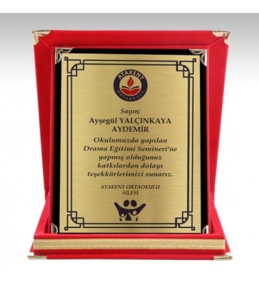 BÜYÜK KIRMIZI ALBÜM PLAKET 15X21 CM