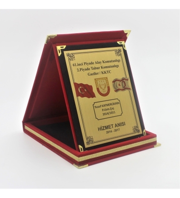 ORTA KIRMIZI ALBÜM PLAKET 12X16 CM