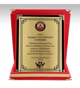 ORTA KIRMIZI ALBÜM PLAKET 12X16 CM