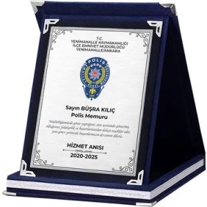 BÜYÜK LACİVERT ALBÜM PLAKET 15X21 CM