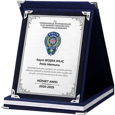 ORTA LACİVERT ALBÜM PLAKET 12X16 CM