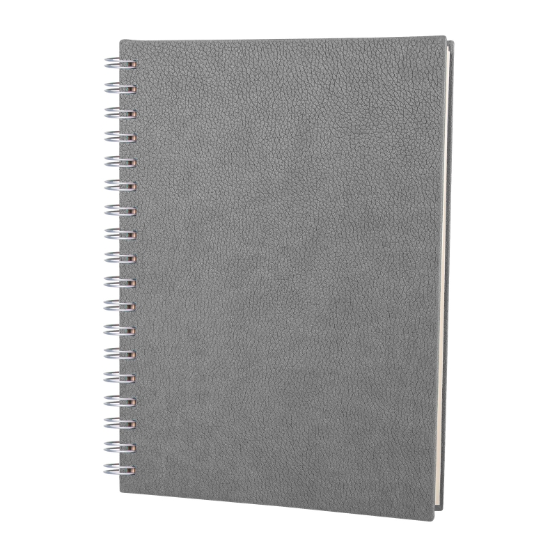 GRİ KARELİ SPİRALLİ TARİHSİZ DEFTER (17X24 CM)