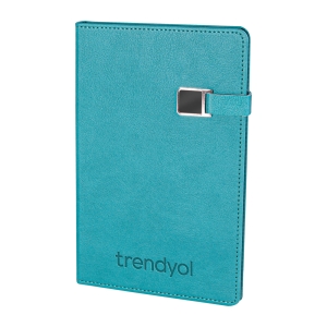 SİDE TURKUAZ TARİHSİZ DEFTER (13X21 CM)