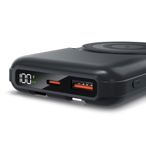 AĞVA 10.000 MAH SİYAH MAGSAFE  ve  WIRELESS POWERBANK