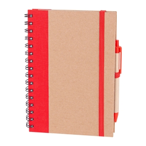 KIRMIZI SPİRALLİ TARİHSİZ DEFTER (15X21 CM)