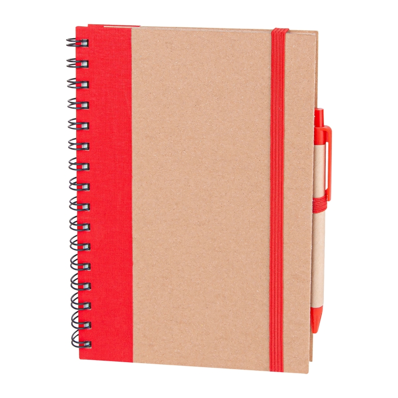 KIRMIZI SPİRALLİ TARİHSİZ DEFTER (15X21 CM)