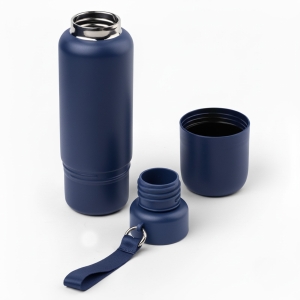 LACİVERT 500 ML BARDAKLI TERMOS