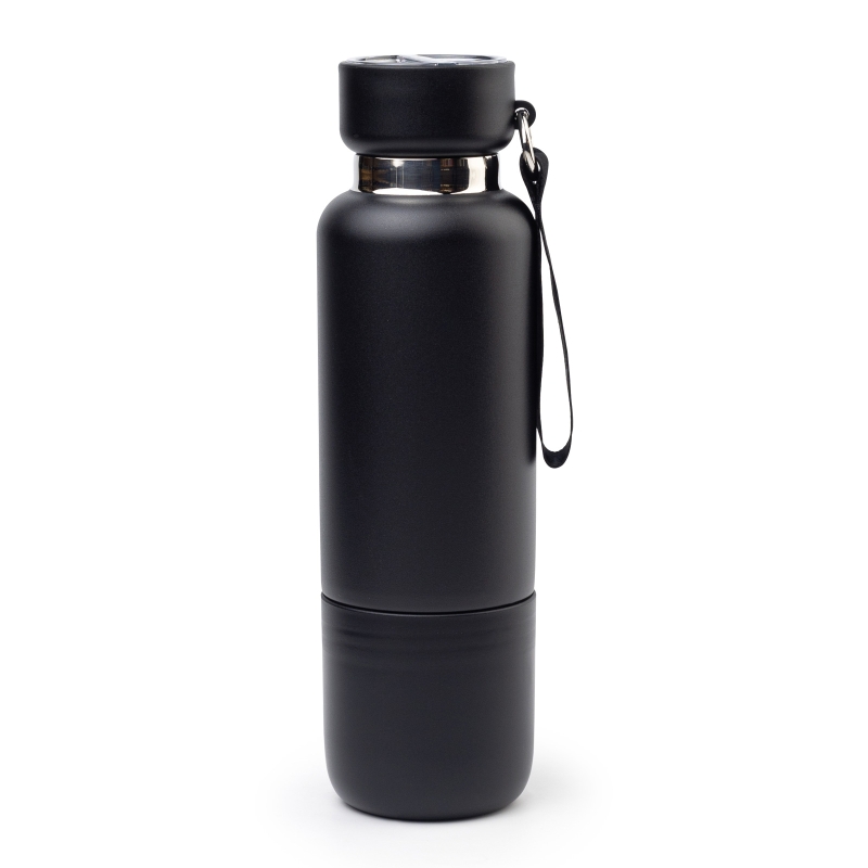 SİYAH 500 ML BARDAKLI TERMOS