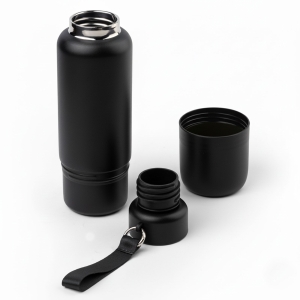 SİYAH 500 ML BARDAKLI TERMOS
